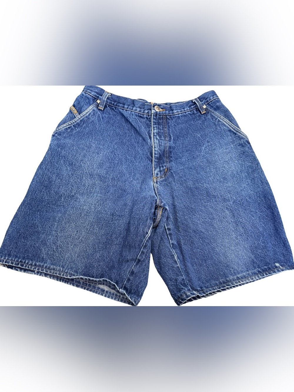 Vintage Southpole Y2K Baggy Carpenter Denim Shorts Blue 34